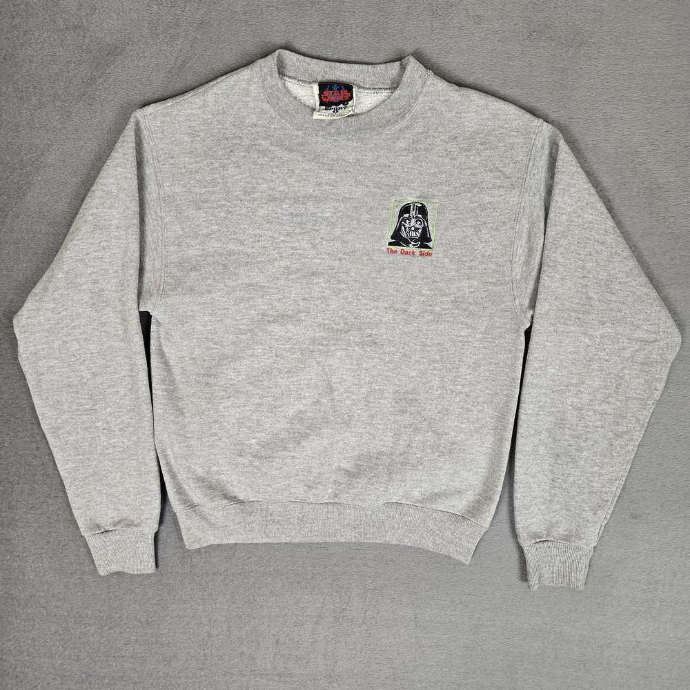 Vintage 90s Star Wars Lee Sweatshirt Adult Large (Small) Darth Vader Gray USA